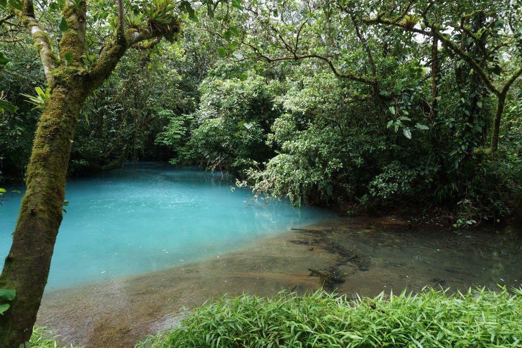 Laguna Azul, het blauwe meer in nationaal park Volcán Tenorio